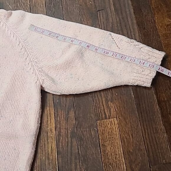 Vintage 80s Pastel Pink Knit Oversized Cozy Barbiecore Sweater XL - Picture 10 of 13